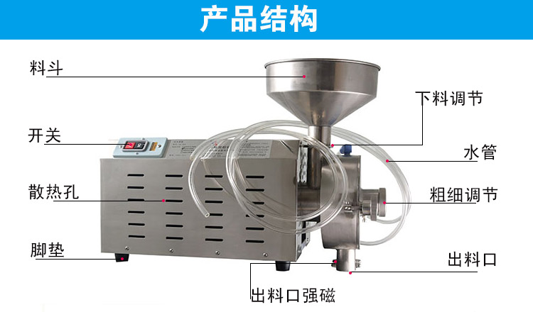 水冷式五谷雜糧磨粉機(jī)結(jié)構(gòu)圖